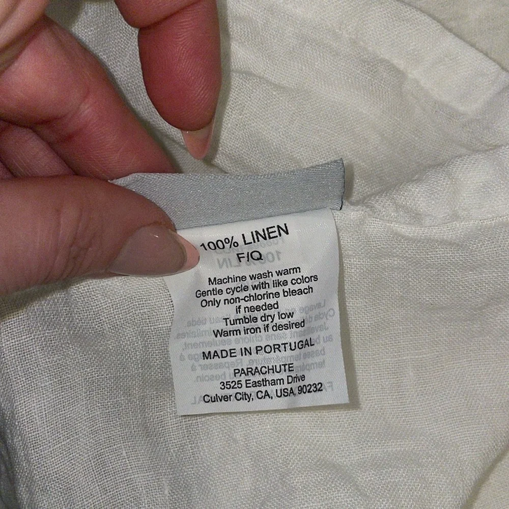 Parachute Linen Duvet Cover‎ Queen Size White